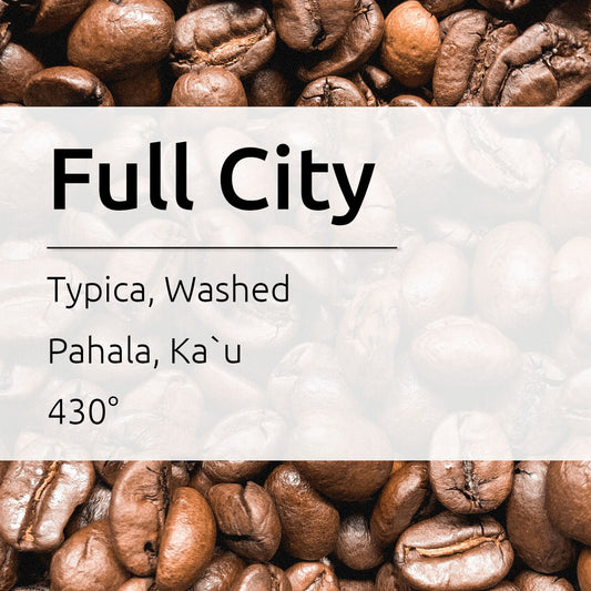 Full City Roast, Typica, Semi-Washed, Roasted Beans, Pahala, Ka`u