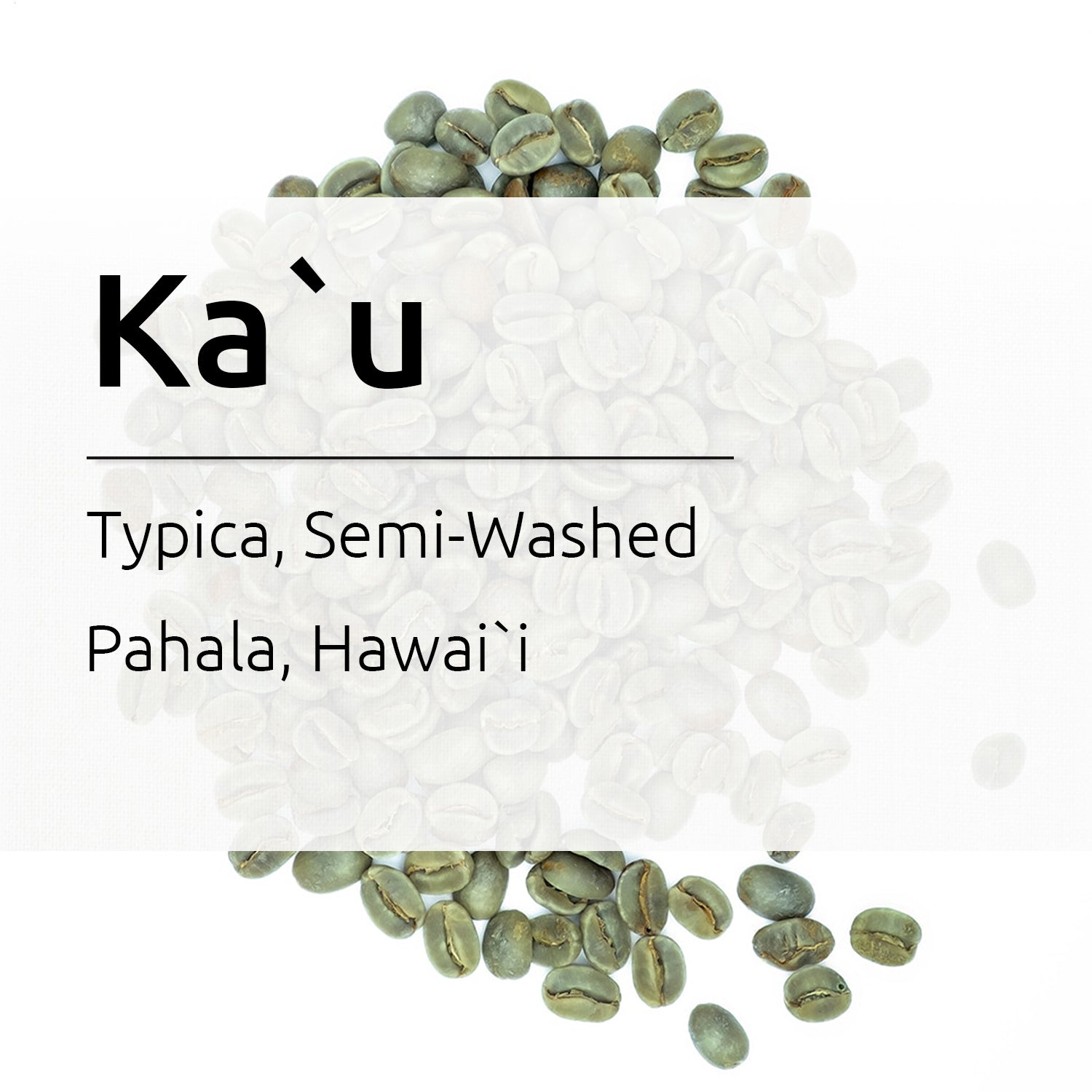 Arabica Typica, Semi-Washed, Green Beans, Pahala, Ka`u